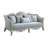 Upholstered 36 " Linen and Fabric Sofa
