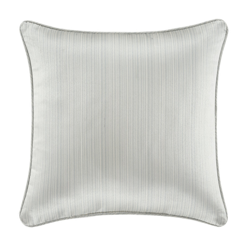Spa Satin Embroidered 18" Square Decorative Throw Pillow