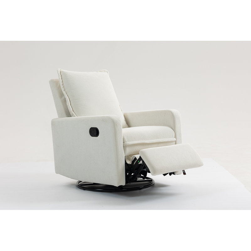 Fauteuil court en peluche, Blanc