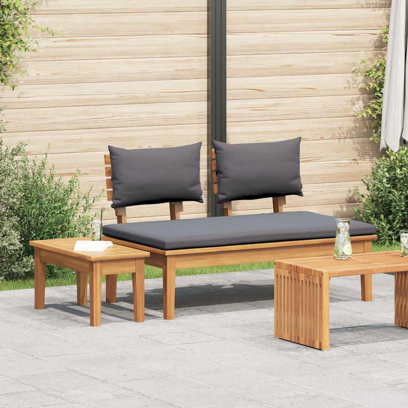 Garden Bench and Table Set, Grey