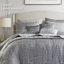 Édredon 10 pièces grand luxe gris - pièce complète et courtepointe avec motif géométrique brodé, design, confort toutes saisons, coutures intemporelles, coussins décoratifs de 15 pouces-118916157-118916156