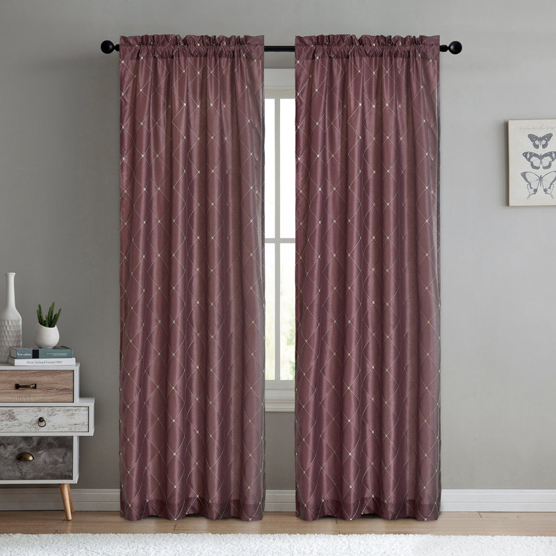 Curtain Pair, 60" W x 84" L, Dust Purple