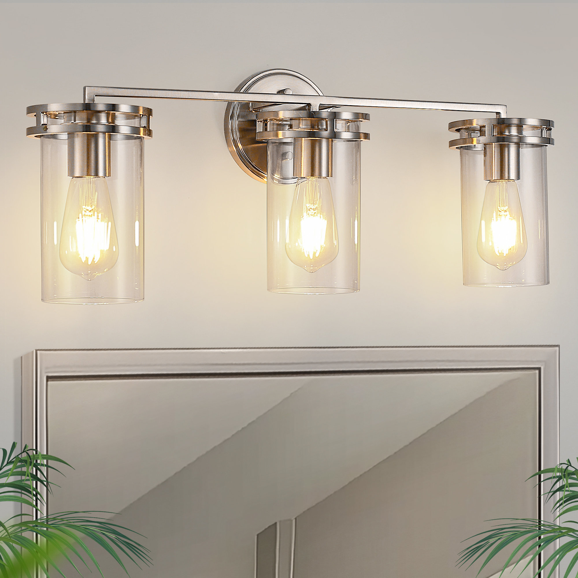 Latitude Run® 3-Light Dimmable Bathroom Vanity Lights | Wayfair