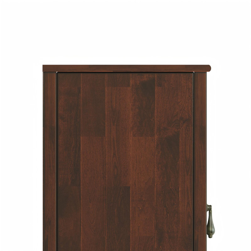 Buffet de style rustique en bois massif avec meuble télé 65 po avec rangement, Noyer