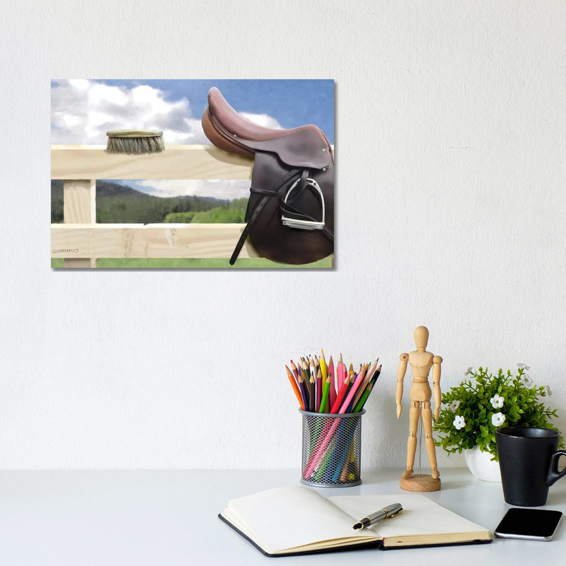 Saddle Me Up by Giordano Studios - Wrapped Canvas Print, 20.32 cm H x 30.48 cm W