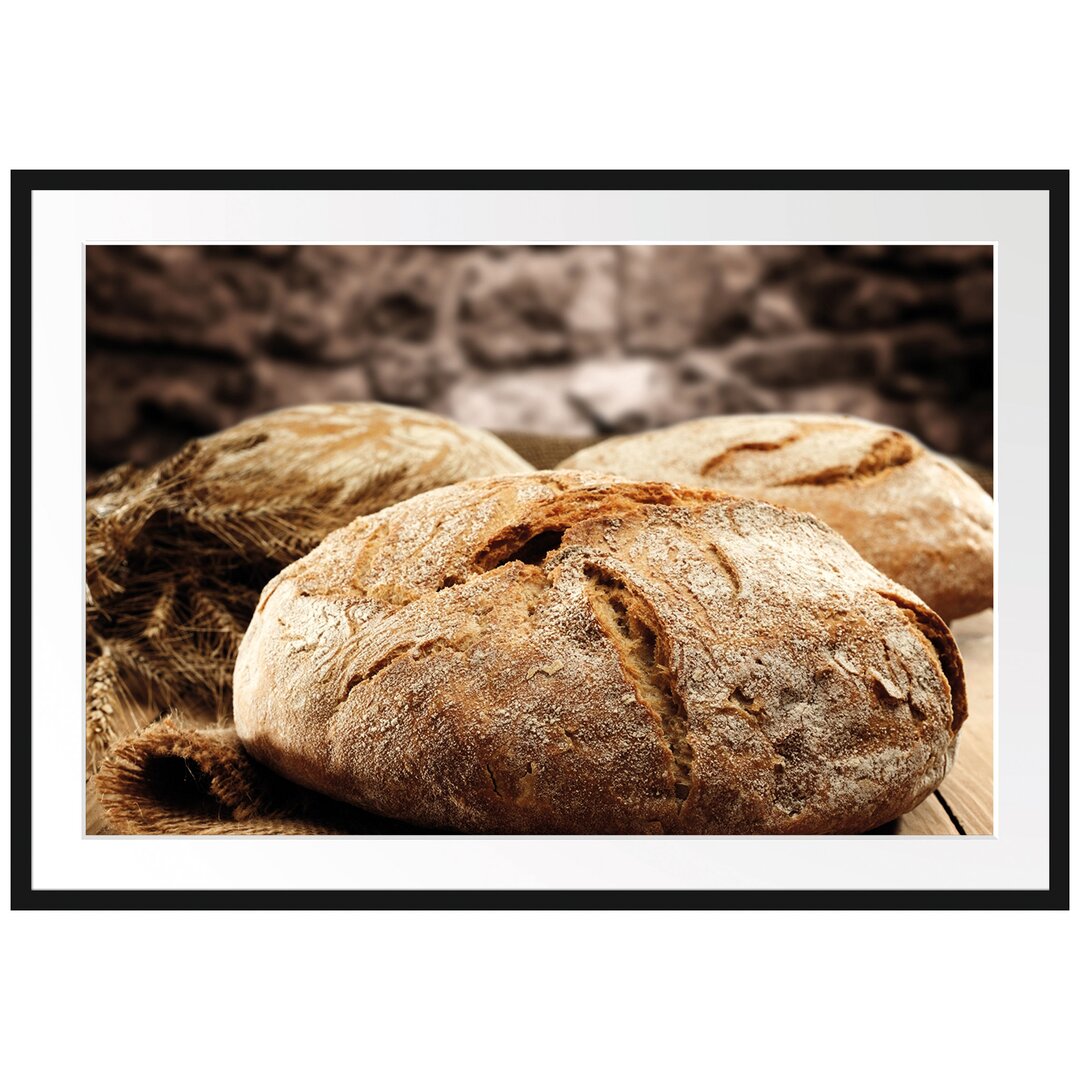 Gerahmtes Poster Frisch gebackenes Brot