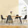 Shivani 5-Piece Modern Dining Set With Rectangular Wood Grain Table And 4 Upholstered Dining Chairs