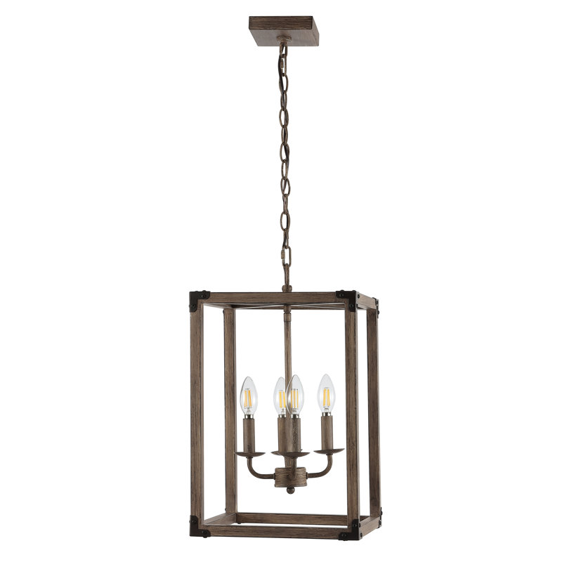 Luminaire suspendu rectangulaire 4 lumières Buryl