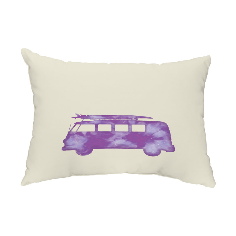 Outdoor Reversible Throw Pillow, Purple