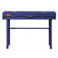 Bureau bleu avec coffre de rangement rectangulaire