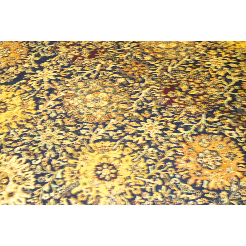 High-Quality Hand-Knotted Blue And Cream Area Rug