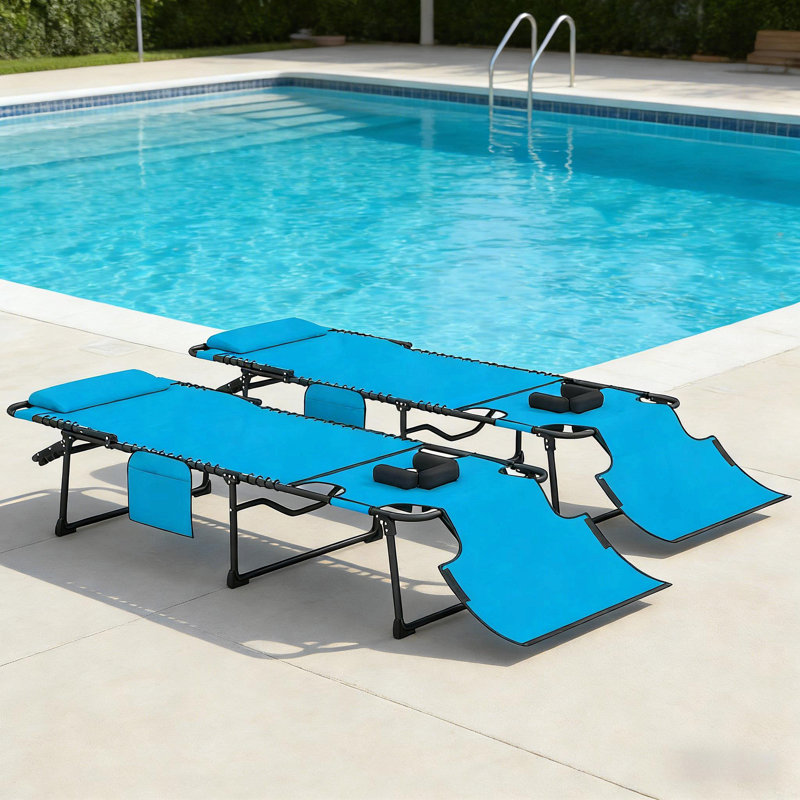 Lounge Chair,Folding Chaise,Reclining Chair,Sun Lounger, 2