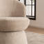 Boucle Swivel Barrel Dining Chair-637600819