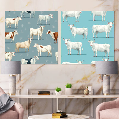 Motif de vache minimaliste blanc I - Vache