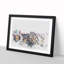 Bangkok Skyline in Thailand Watercolour - Picture Frame Graphic Art Print-56739758-56739760