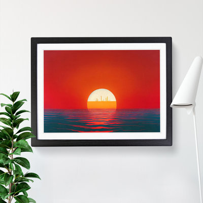 XH1022-408X Adventurous Sunset Seascape 1 Piece Single Picture Frame Wall Art