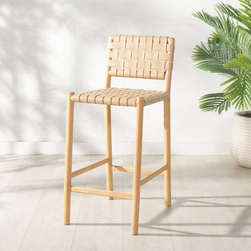 Tabouret de comptoir Jeremiah, Tanné, Naturel