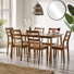 Ensemble de table à manger et de chaises en bois massif Drea Farmhouse avec 6 chaises de style rustique