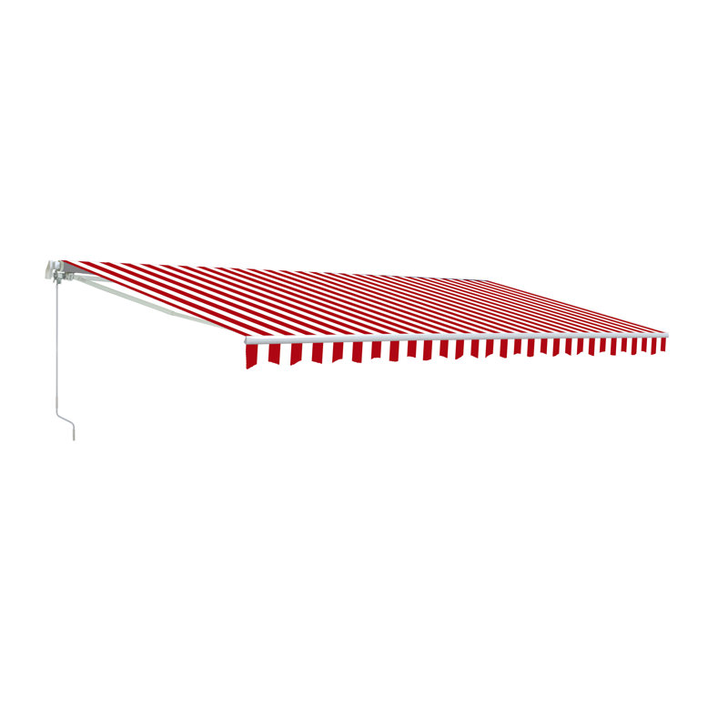 Tissu de remplacement pour auvent rétractable ALEKO, Rouge et blanc rayé, l 16 pi x P 10 pi