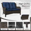 Anahit Outdoor Wicker Loveseat with Cushions-1889822394