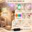 61 Inch White Dual Head LED Floor Lamp with Colour Cards and Adjustable Shades for Creative Ambient Lighting