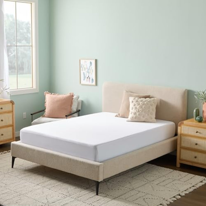 Protège-matelas imperméable, de taille double - de type drap-housse, respirant, lavable à la machine et lavable à la sécheuse, blanc