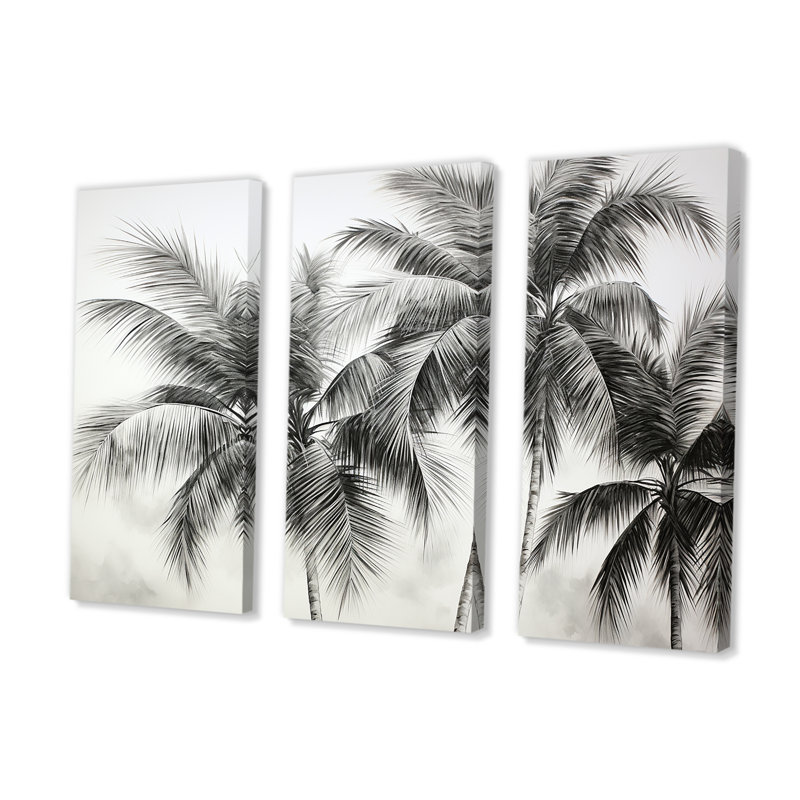 Palmier, désert, oasis II - ensemble de palmiers et palmiers, Toile tendue, H 40 po x l 60 po x P 1 po