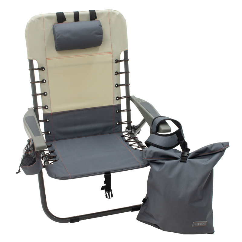 Fauteuil sac à dos amovible cordé en ardoise et mastic