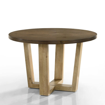 Vintage Contemporary Round Dining Table With Base