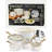 Gotham Steel Naturals Cream 15 Pc Heavy Duty Nonstick Ceramic Cookware Set With Cooking Utensils