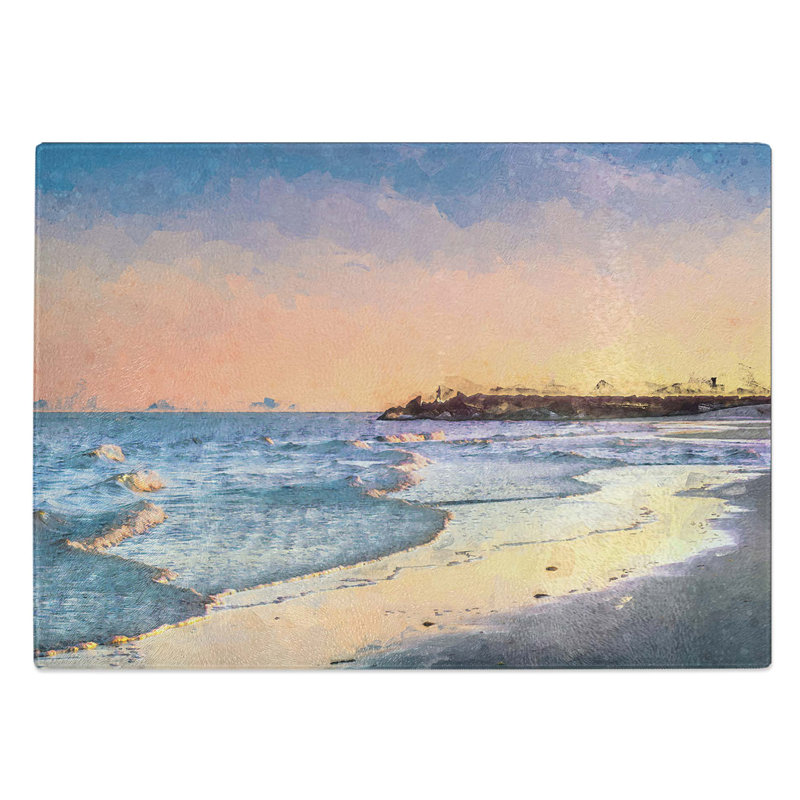 Glass Fishing in Cape Cod in Abstract Chopping Board, 39 cm W x 28.5 cm L