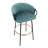 Upholstered Velvet Counter Stool with Steel Frame-87415325