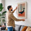 Whale in Geometry Mid-Century - Wrapped Canvas-1301123145-1301123149