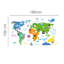 Décalcomanie murale carte du monde de la chambre d’enfant