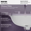 Lavabo de salle de bain ovale encastré en porcelaine vitrifiée blanc Karran Valera