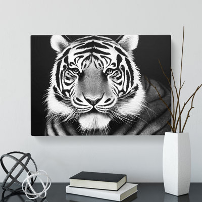 Monochrome Tiger - Wrapped Canvas