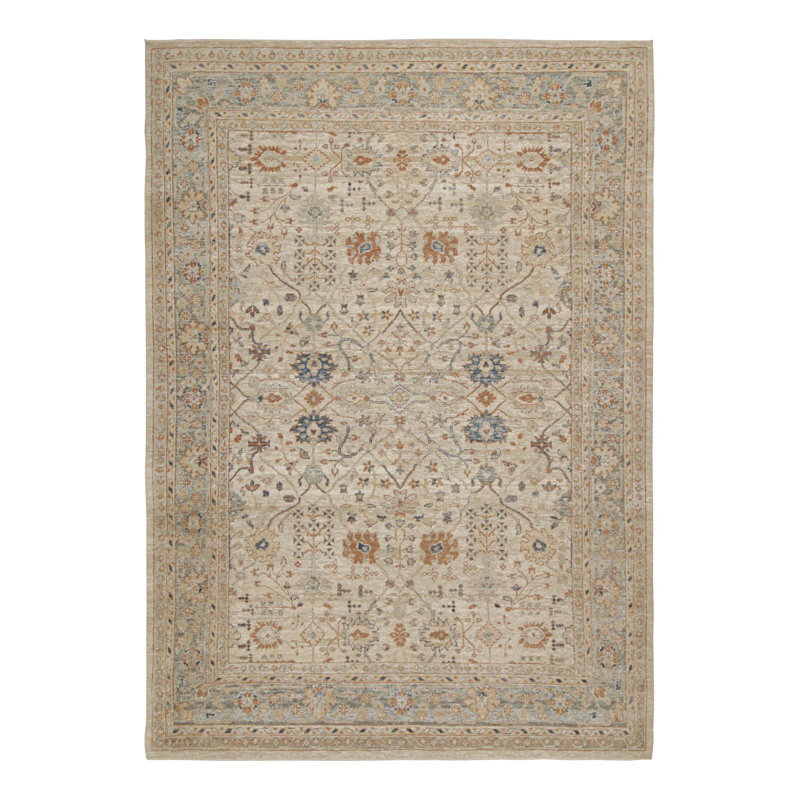 Oushak Hand Knotted Geometric Area Rug, Rectangle 8' x 10'