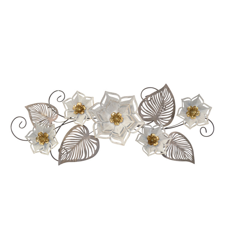 Coastal Plants & Flowers Wall Decor on Metal