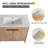Bekin 36" Freestanding Single Bathroom Vanity with Ceramic Top, Floor Standing Bathroom Vanity Set with 2 Doors, 1 Adjustable Shelf
