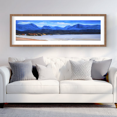 Scotland Calm Eddies | Classic Blue Framed Matted Print