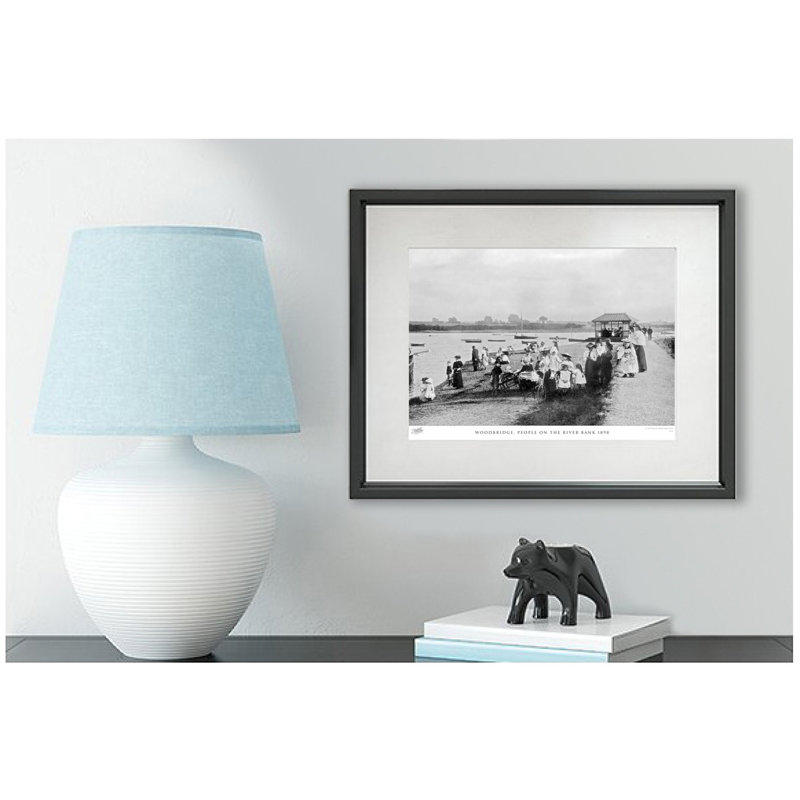 Woodbridge, People On The River Bank 1898 by Francis Frith - Single Picture Frame Print, 28cm H x 36cm W x 2.3cm D