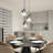 Belding Modern 3-Light Pendant Light Black Glass