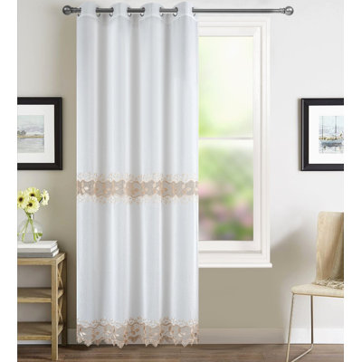 Panneau d'anneau transparent brodé