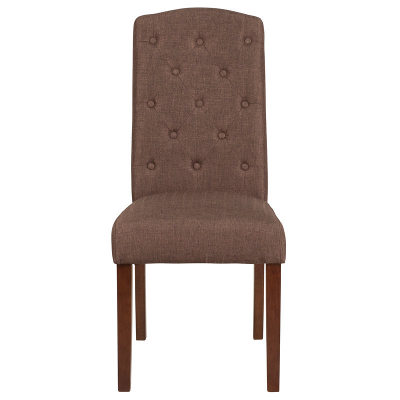 Chaise parsons Prompton avec pieds en acajou, Brun