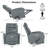 Soft Velvet Recliner Manual Swivel Rocker Recliner For Adults,Small Recliners For Small Spaces-Gray-1190227662