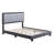 Pisa Velvet Upholstered Platform Bed Frame with Adjustable Headboard, Solid Wood Beam Support System, No Box Spring Required-2110187613-2110187601