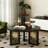 31.5" Black Solid Wood Round Coffee Table