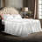 Bedsure White Satin Sheet Set King Size - 4 Piece Silky Bedsheets with 15" Deep Pocket (King, White)-128731658-128731618
