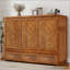 Grand lit escamotable avec armoire USB en bois de pin et panneau géométrique-1798583420