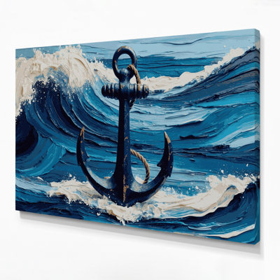 Art mural sur toile bleu marine